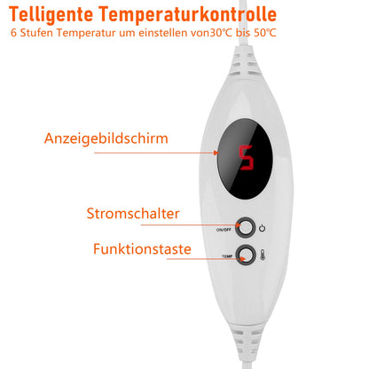 Hengda Fußwärmer Fußheizung Heizschuh 220-240V Fusswärmegerät elektrisch VDE-Netzkabel