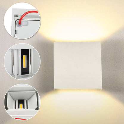 Hengda LED Wandlampe Effektleuchte IP65 Außen Up down Light Deko Wandleuchte 7W/12W