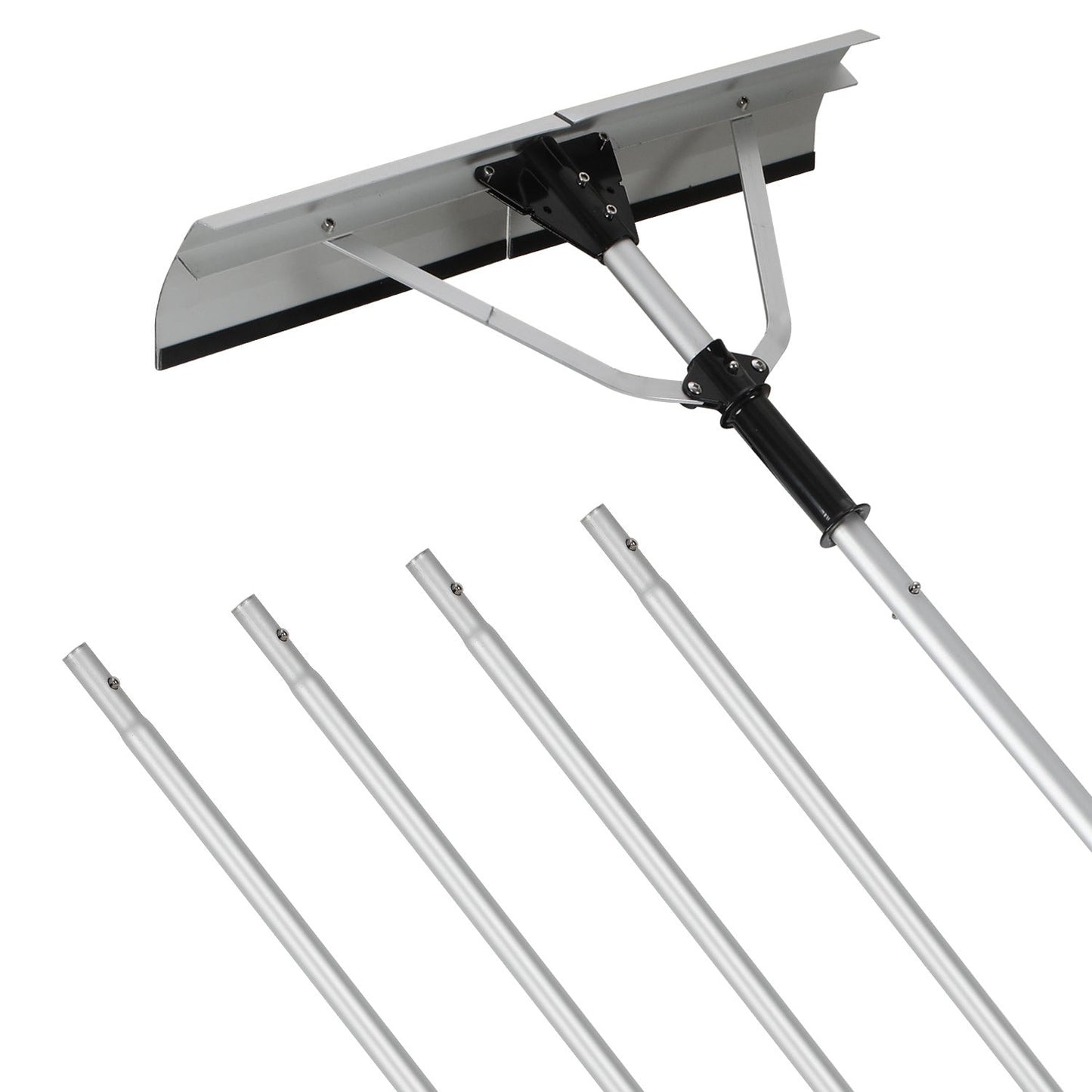 Hengda Photovoltaik Schneeschieber, Aluminium Schneeschaufel, Dachräumer, 196-636cm