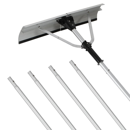 Hengda Photovoltaik Schneeschieber, Aluminium Schneeschaufel, Dachräumer, 196-636cm