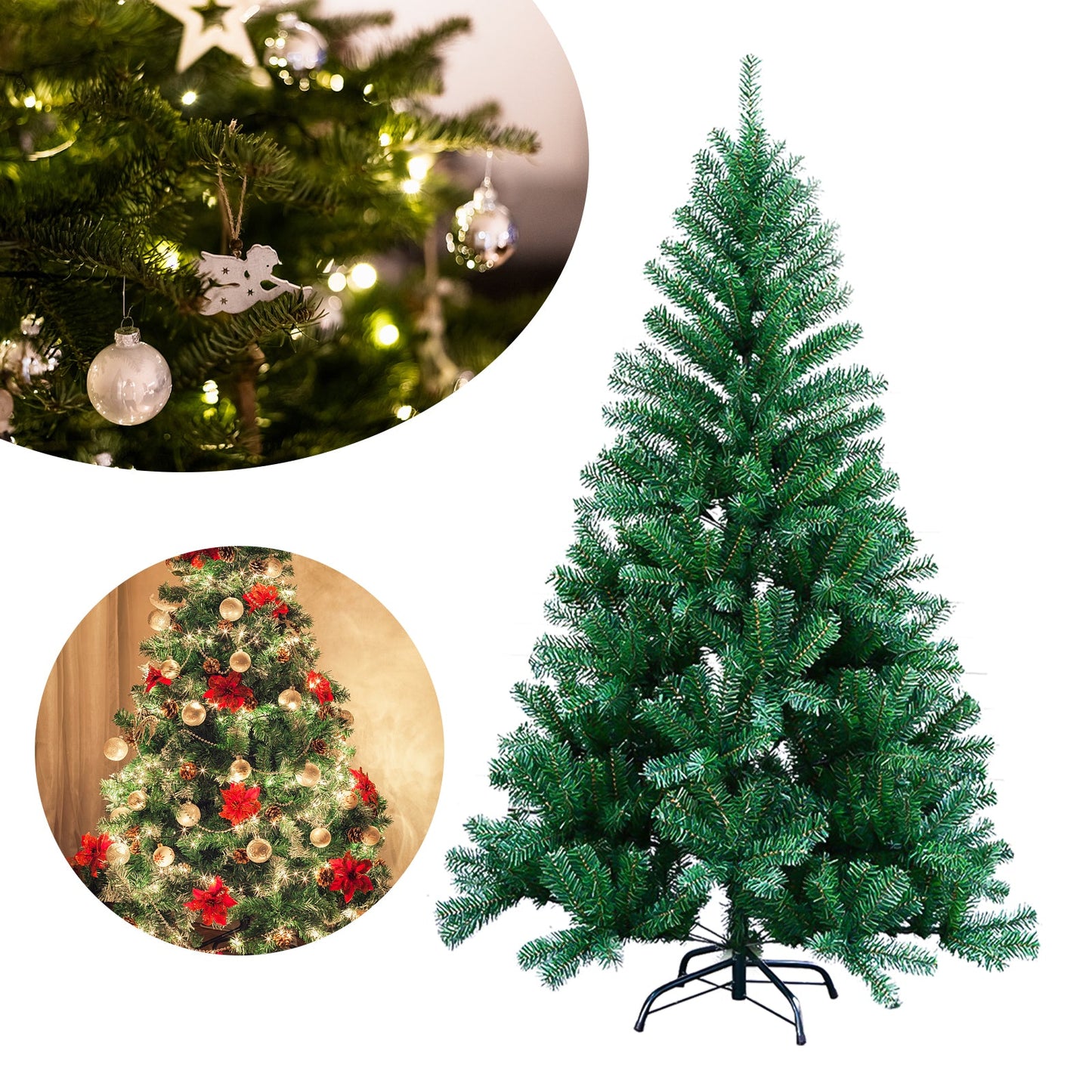Hengda Weihnachtsbaum 120-210cm Baum Christbaum PVC Tannenbaum Tanne Baum künstlicher