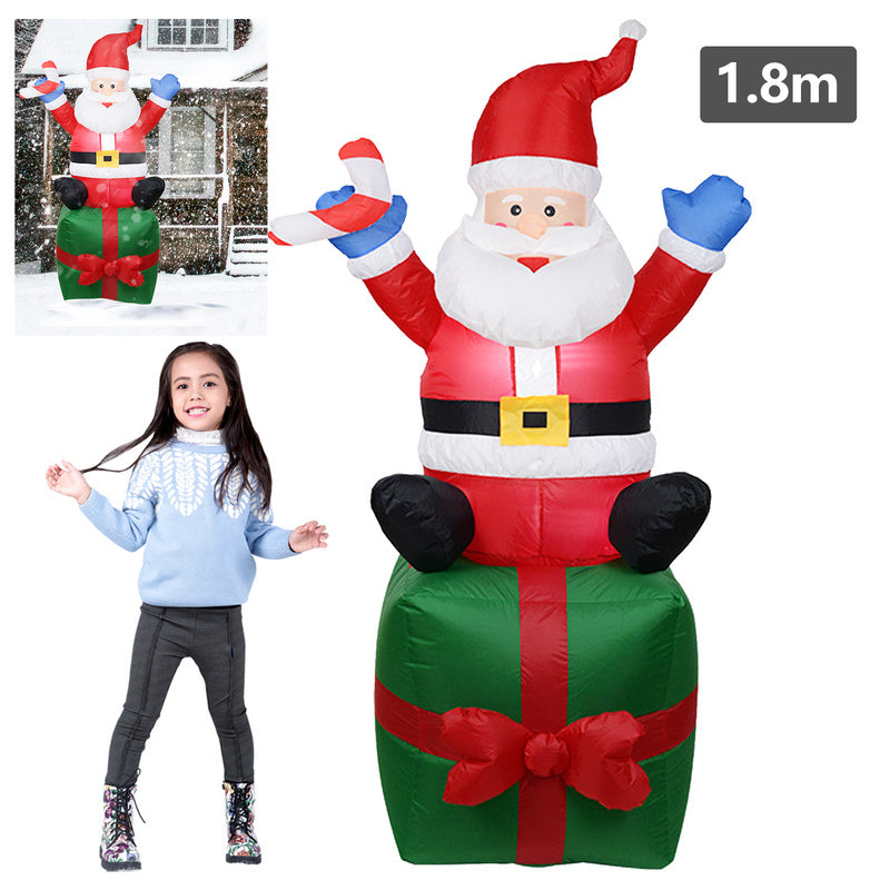 Hengda 1.6m-2.4m Weihnachtsmann Aufblasbarer Weihnachtsdekoration für Einkaufszentrum Dekoration Schneemann für Außen