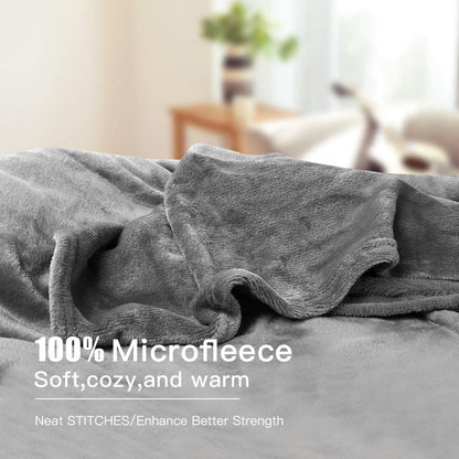 Hengda Kuscheldecke Wende Plüsch Decke Fleecedecke Bettüberwurf Wohndecke Flanell