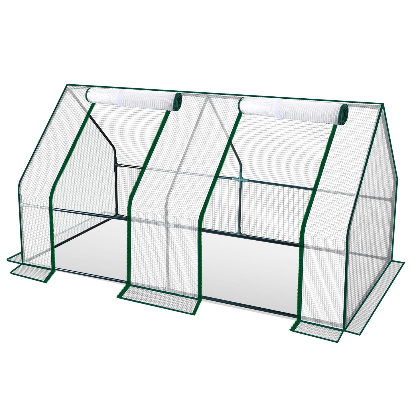 Hengda Gewächshaus Klein 180×90×90 cm | Foliengewächshaus mit UV-beständiger PE-Plane | Tomatenhaus Treibhaus für Balkon, Garten & Frühbeet Pflanzenanzucht