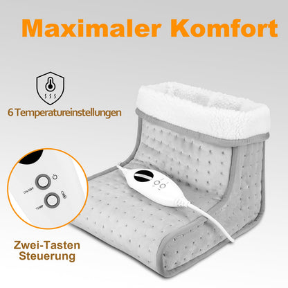 Hengda Fußwärmer Fußheizung Heizschuh 220-240V Fusswärmegerät elektrisch VDE-Netzkabel