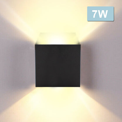 Hengda LED Wandlampe Effektleuchte IP65 Außen Up down Light Deko Wandleuchte 7W/12W