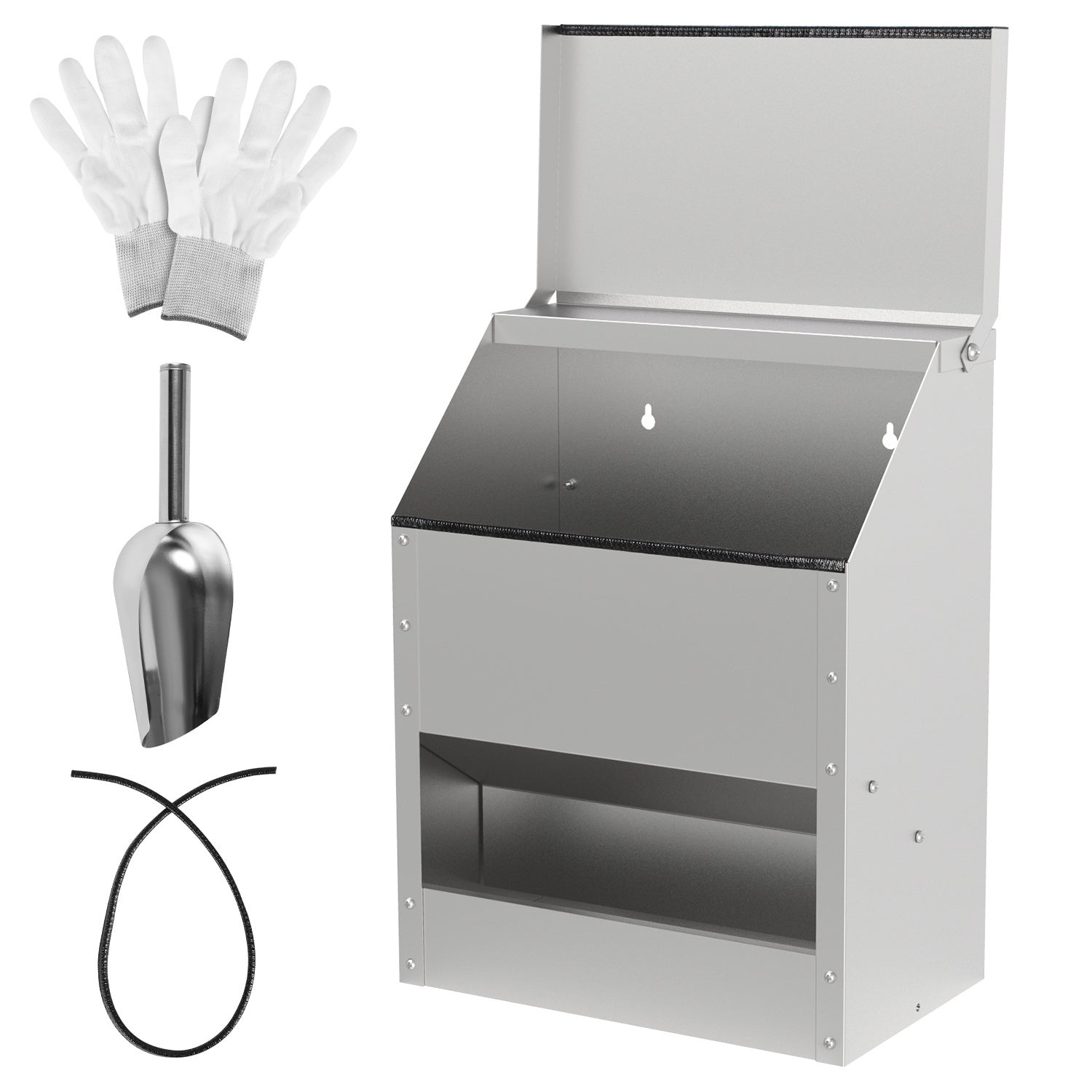 Hühnerfutterautomat 4,5 kg / 11,5 kg mit Deckel & Wandhalterung