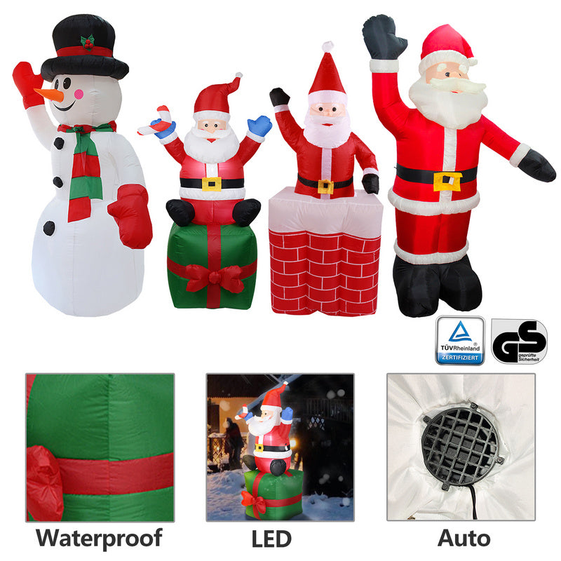 Hengda 1.6m-2.4m Weihnachtsmann Aufblasbarer Weihnachtsdekoration für Einkaufszentrum Dekoration Schneemann für Außen