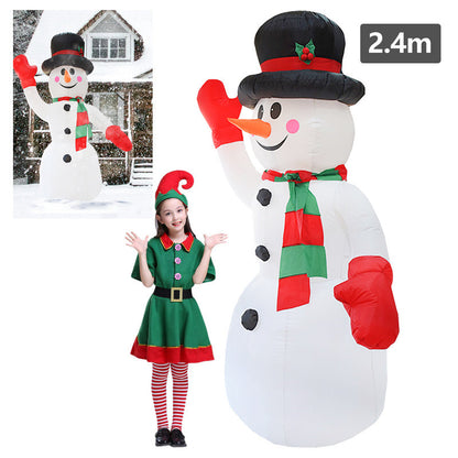 Hengda 1.6m-2.4m Weihnachtsmann Aufblasbarer Weihnachtsdekoration für Einkaufszentrum Dekoration Schneemann für Außen