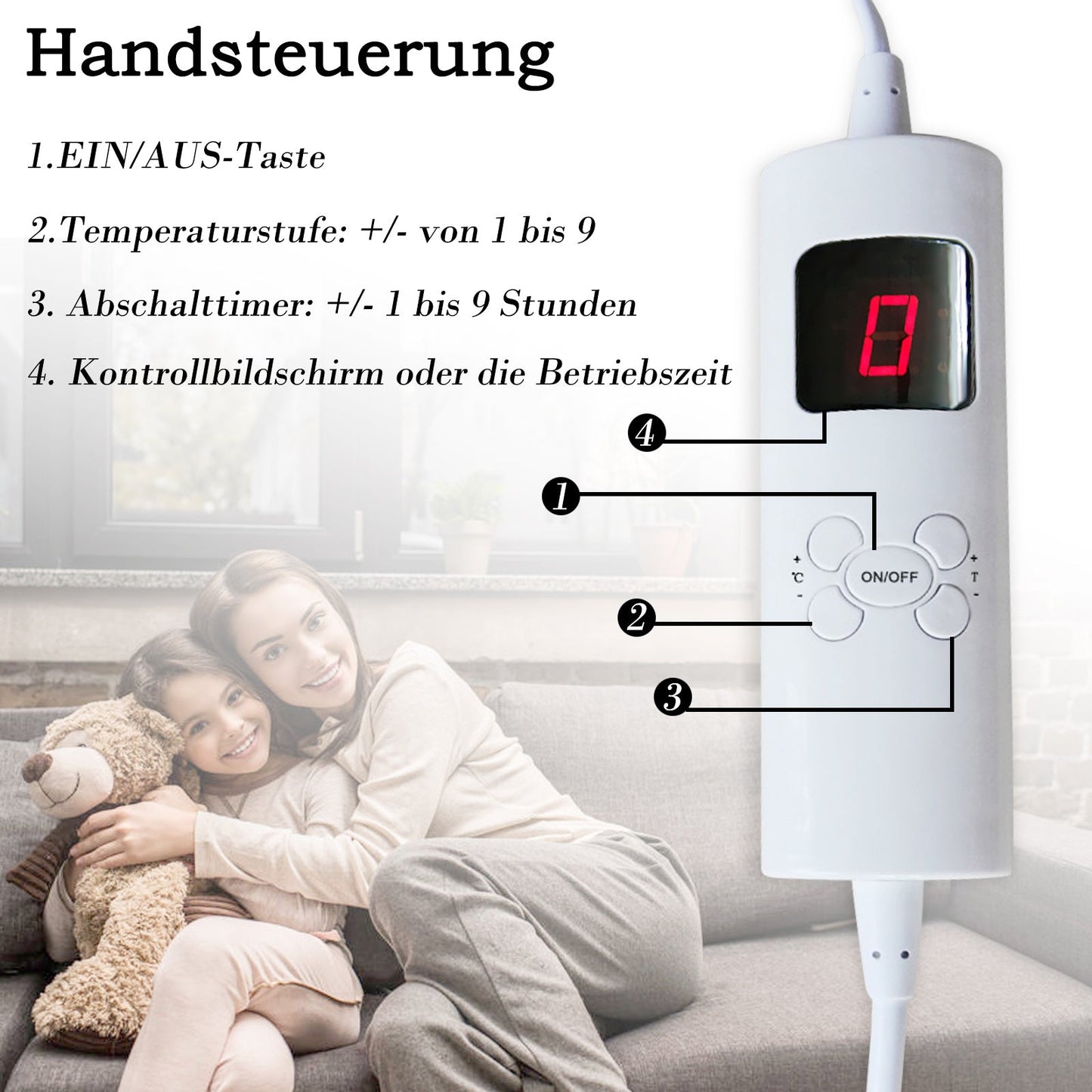 Hengda Wärmedecke 190x80 / 150x80cm Elektrische Heizdecke Wärmebett Überhitzungsschutz