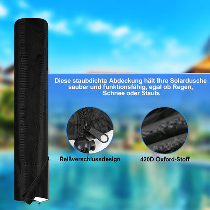 Hengda Solar Gartendusche 20/35/40 L mit Regenduschkopf & Schutzhaube | Solardusche bis 60 °C ohne Strom | Outdoor Pooldusche für Garten, Camping & Terrasse