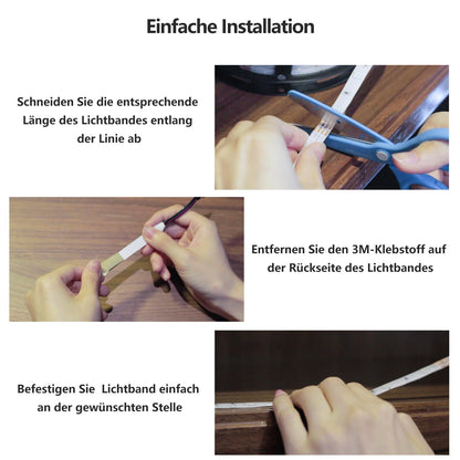 Hengda Led Strip mit 24 Tasten Fernbedienung, RGB 5050 SMD LED Streifen Selbstklebend 12V, led beleuchtung [Energieklasse F]