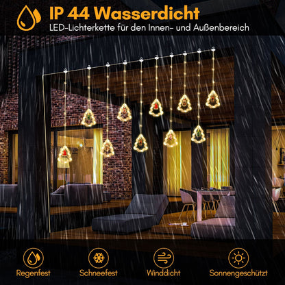Hengda LED Weihnachtsbeleuchtung Lichtervorhang 3M