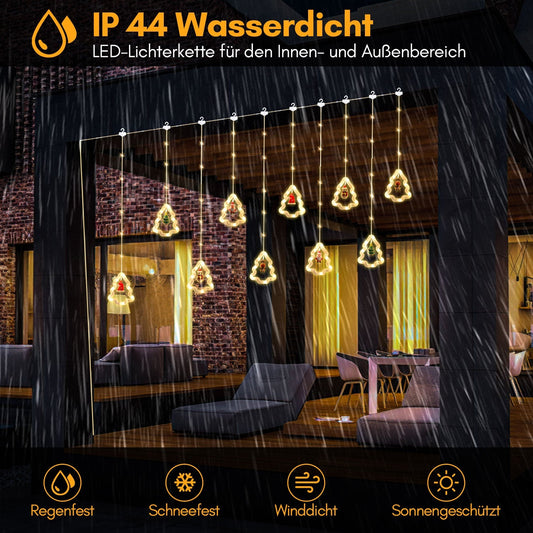 Hengda LED Weihnachtsbeleuchtung Lichtervorhang 3M