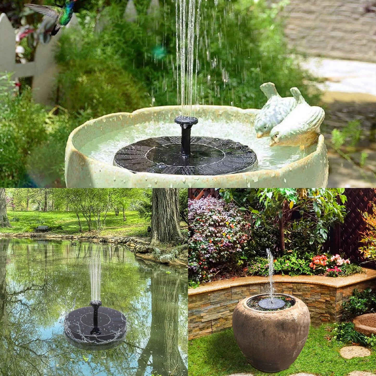 Hengda SolarPumpe solar springbrunnen Fontäne Teichpumpe Teich Wasserspiel 16cm kleiner