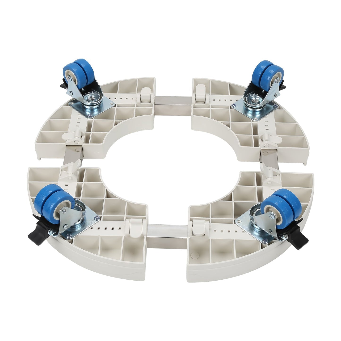 Hengda Pflanzenroller rund mit Handschuhen, Ø 38cm bis 52cm, Blumentopf Rolluntersetzer mit Rollen Blumenroller