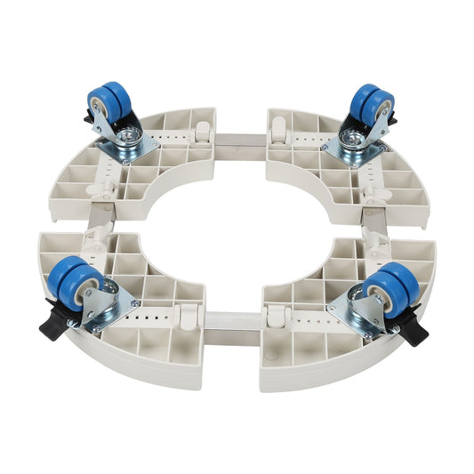 Hengda Pflanzenroller rund mit Handschuhen, Ø 38cm bis 52cm, Blumentopf Rolluntersetzer mit Rollen Blumenroller