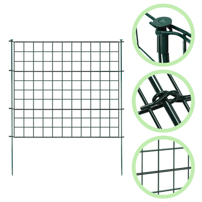 Teichzaun Gartenzaun Metall Steckzaun Set
