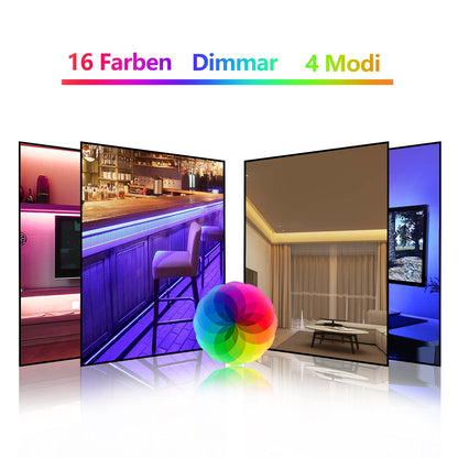 Hengda Led Strip mit 24 Tasten Fernbedienung, RGB 5050 SMD LED Streifen Selbstklebend 12V, led beleuchtung [Energieklasse F]