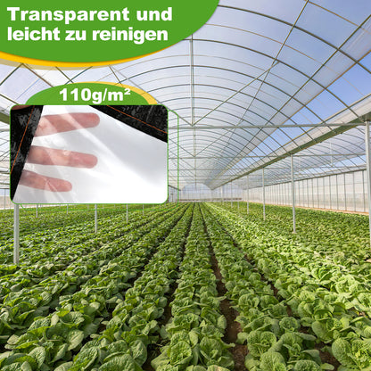 Hengda Abdeckplane Wasserdicht, Transparente Plane mit ösen und Seil, Gartenplane,  für Terrasse Gewächshaus