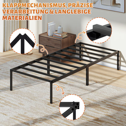 Hengda Bettgestell 90 x 200 cm, Bettrahmen, 200 kg Statische Tragkraft