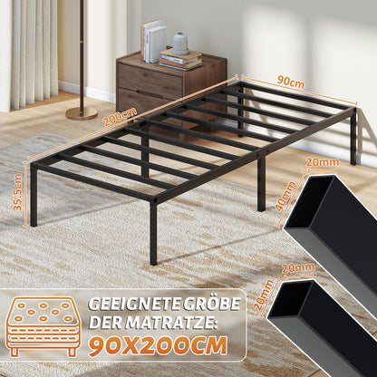 Hengda Bettgestell 90 x 200 cm, Bettrahmen, 200 kg Statische Tragkraft