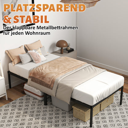 Hengda Bettgestell 90 x 200 cm, Bettrahmen, 200 kg Statische Tragkraft