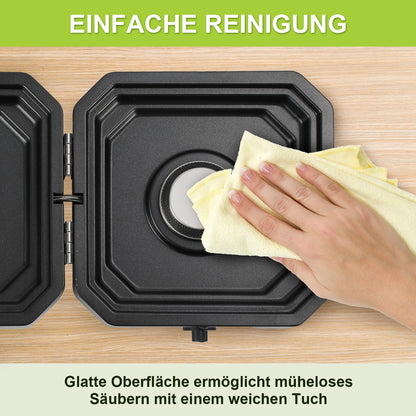 Hengda Campingkocher 2-in-1-Gascampingherd, Tragbarer Gaskocher mit Grillplatte & Piezo