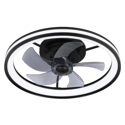Hengda Deckenventilator Mit Beleuchtung Dimmbar Ventilator Ø50cm, Fernbedienung/APP-Steuerung, 6 Windstufen, Deckenleuchte mit Ventilator