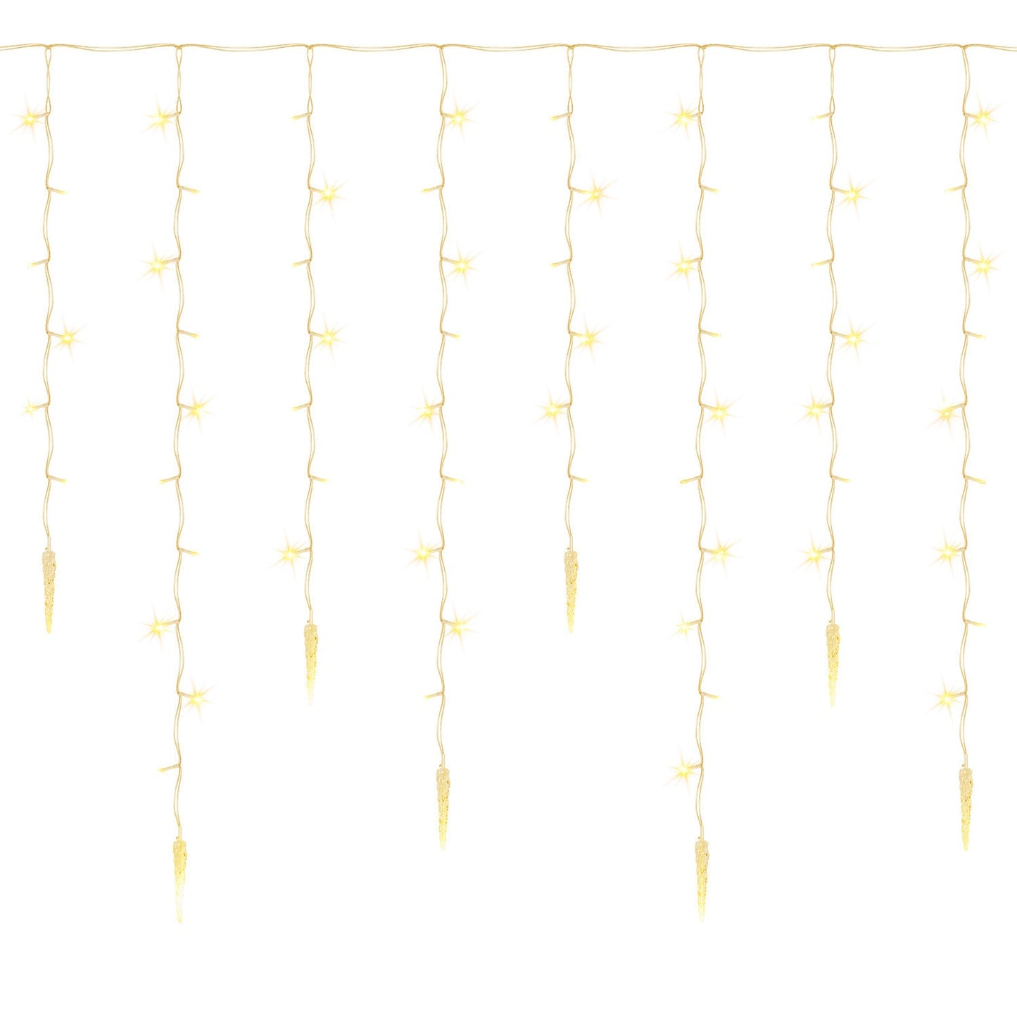 Hengda LED Eiszapfen Lichterkette Außen mit Fernbedienung | 8 Modi & Timer Weihnachtslichterkette IP44 | LED Lichterkette für Garten, Balkon & Hausfassade