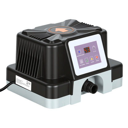 Hengda Poolheizung Elektrisch 3KW, Temperaturregelung 37-45°C, mit FI-Schutz & Kippschutz, für 32/38 mm