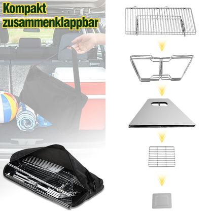 Hengda Faltbarer Grill, Kleiner Tragbarer BBQ Grill, 2-fach Höhenverstellbar