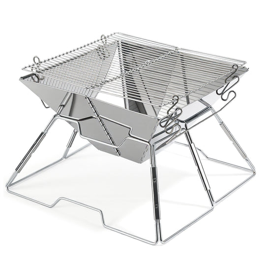 Hengda Faltbarer Grill, Kleiner Tragbarer BBQ Grill, 2-fach Höhenverstellbar