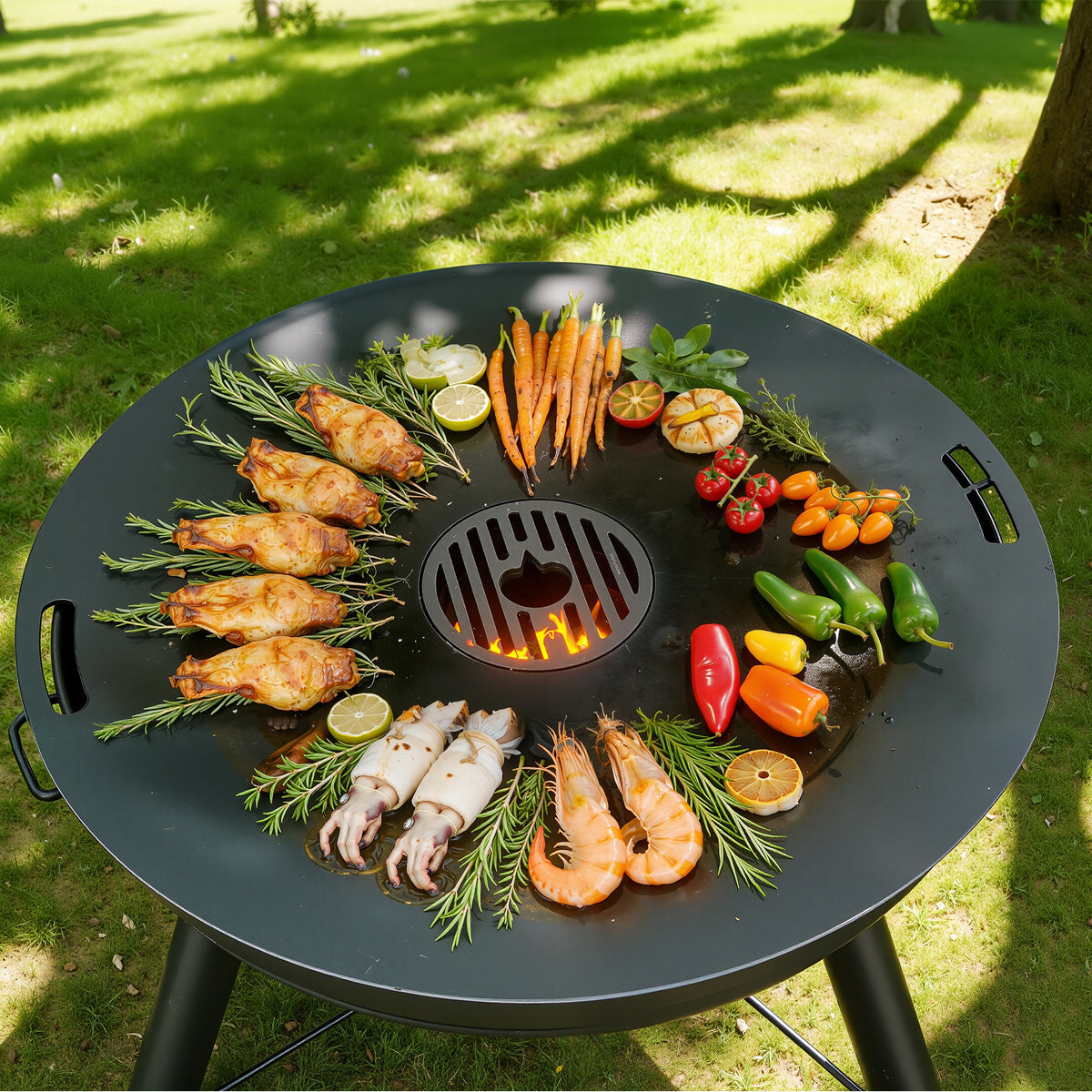 Hengda Carbonstahl Feuerplatte Ø 80 cm