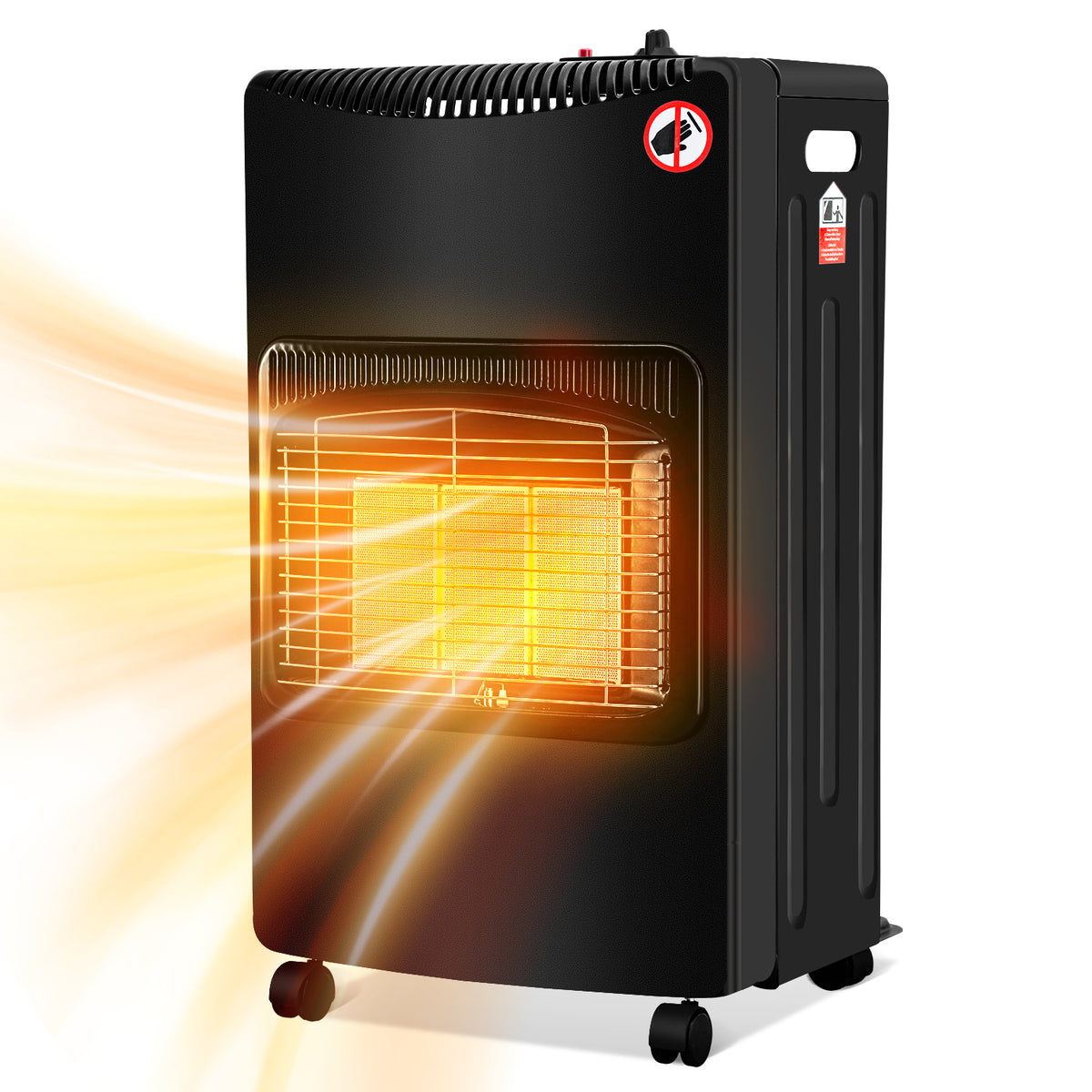 Hengda Gasheizer Keramik 4200 W inkl. Gasdruckregler Gasschlauch
