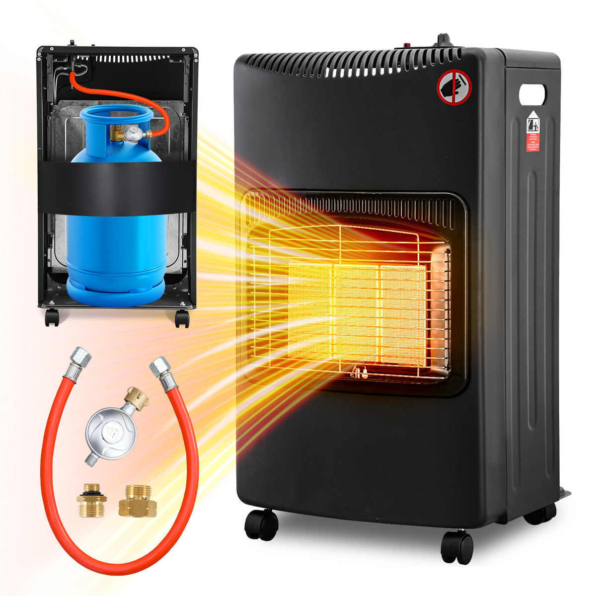 Hengda Gasheizer Keramik 4200W, Gasheizung