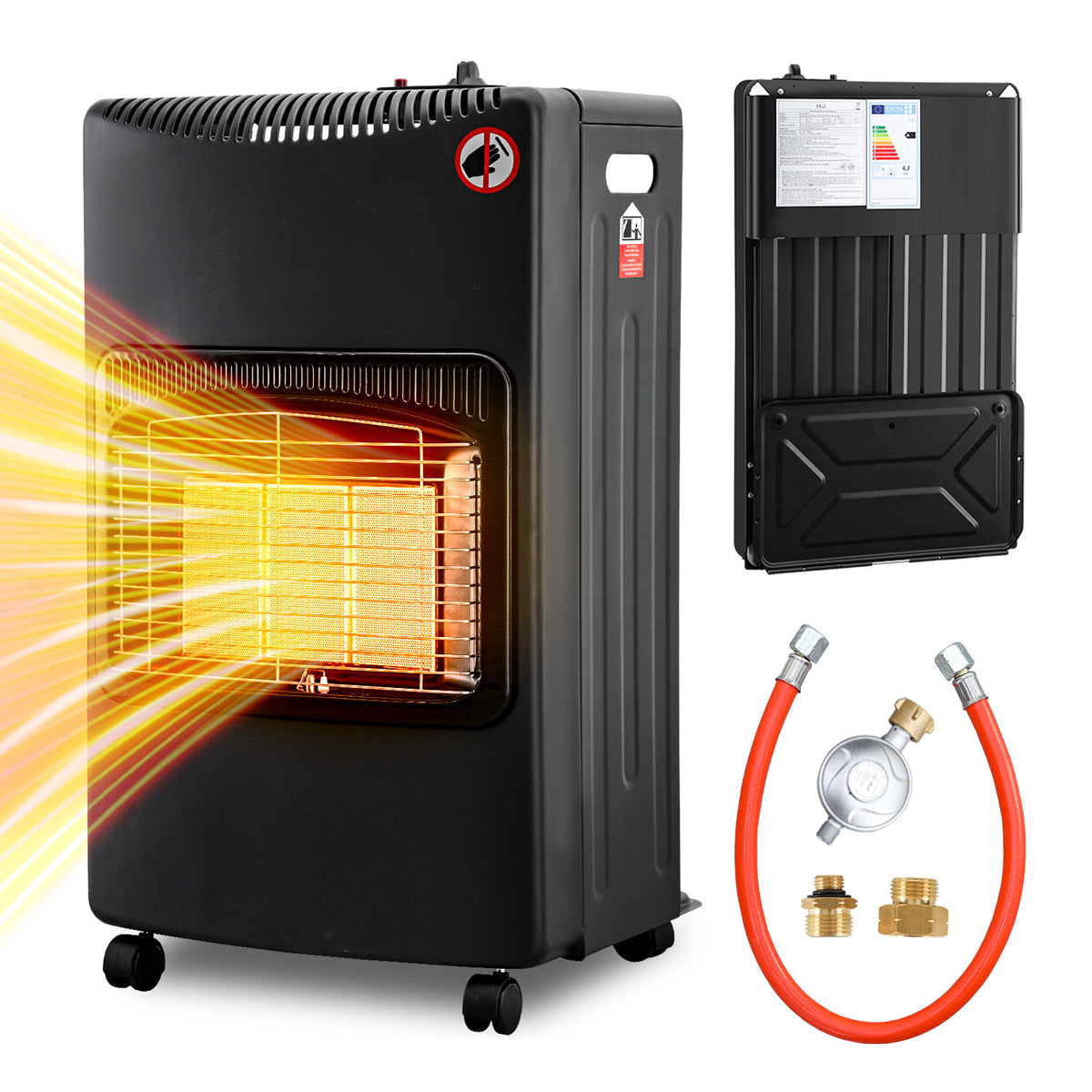 Hengda Gasheizer Keramik 4200W, Gasheizung