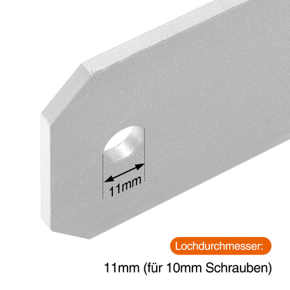 Hengda H-Pfostenträger, H-Anker Pfostenanker, Stahl korrosionsgeschützt, 600 mm lang, für Zaun, Carport & Gewächshaus