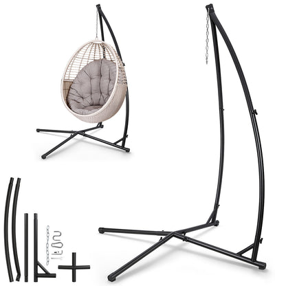 Hengda Hängesessel Gestell aus Metall, Hängestuhlgestell bis 150 kg, freistehender Hängesitzständer für Hängesessel, Indoor & Outdoor