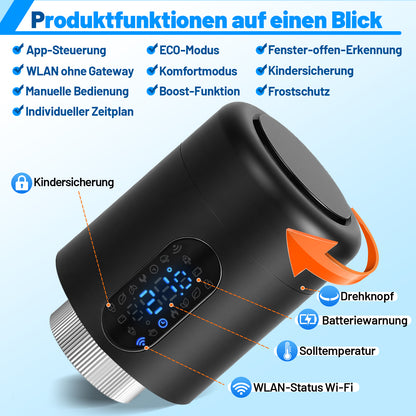 Hengda Heizkörperthermostat, Fenstererkennung, Smart Life/Tuya App