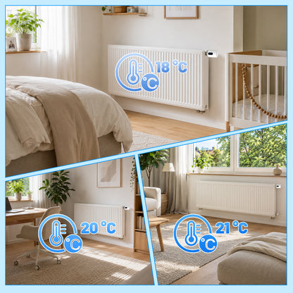 Hengda Heizkörperthermostat, Fenstererkennung, Smart Life/Tuya App