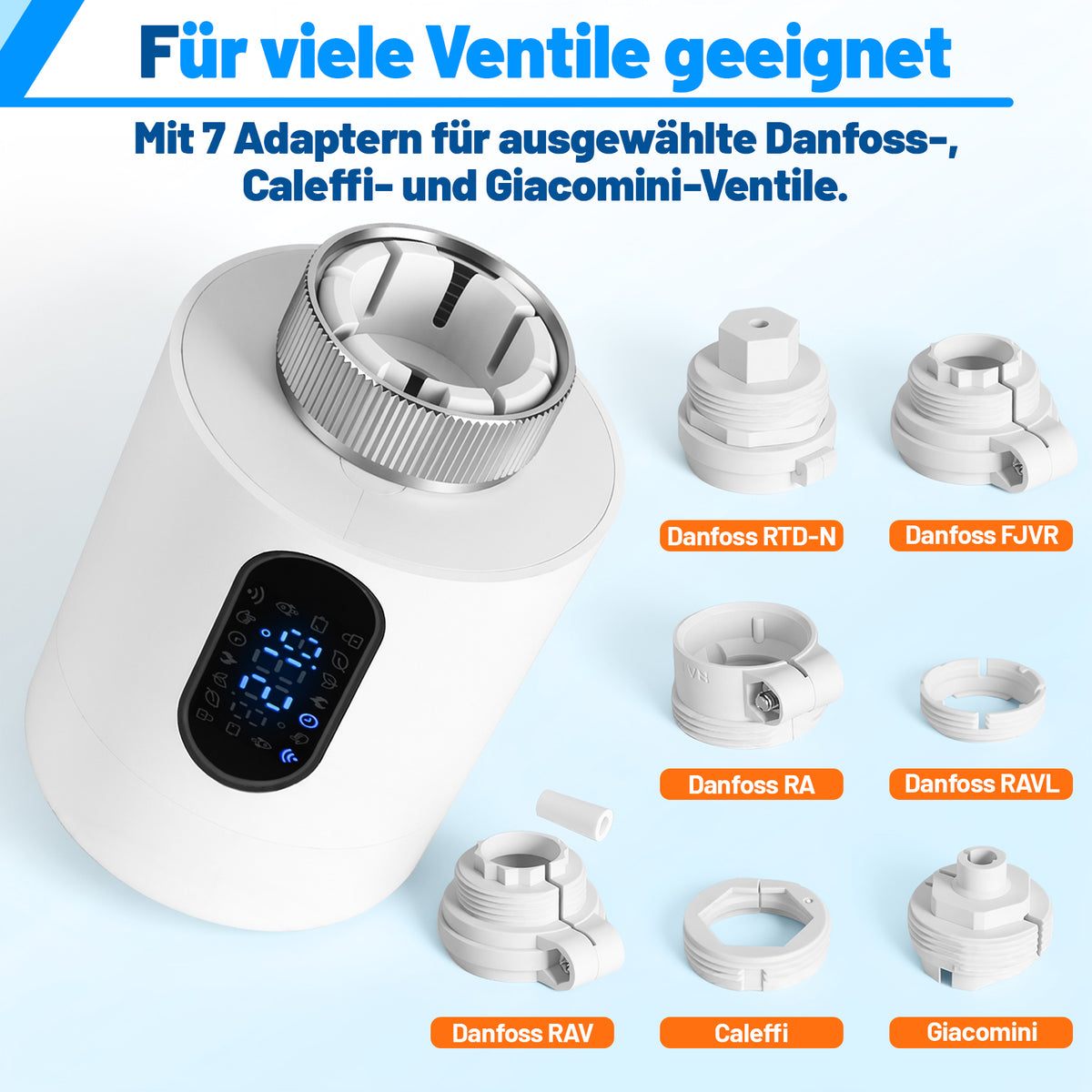 Hengda Heizkörperthermostat, Fenstererkennung, Smart Life/Tuya App