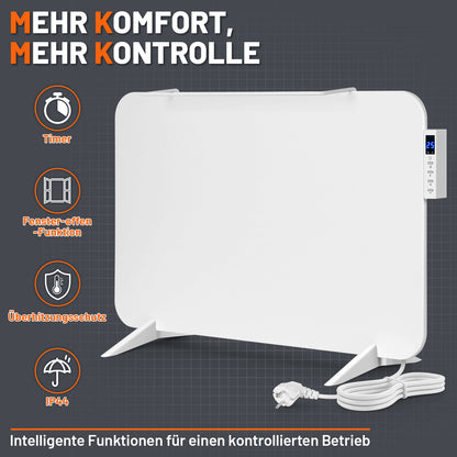 Hengda 450W/800W Infrarotheizung Überhitzungsschutz, mit Handtuchhalter