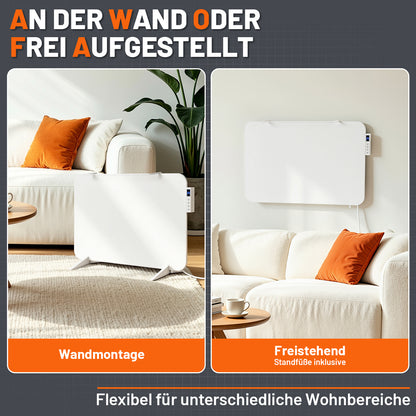 Hengda 450W/800W Infrarotheizung Überhitzungsschutz, mit Handtuchhalter