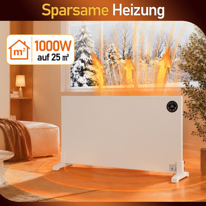 Hengda Infrarotheizung, Doppelte Überhitzungssicherung, mit Touchscreen und Fernbedienung