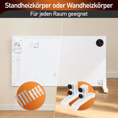 Hengda Infrarotheizung, Doppelte Überhitzungssicherung, mit Touchscreen und Fernbedienung