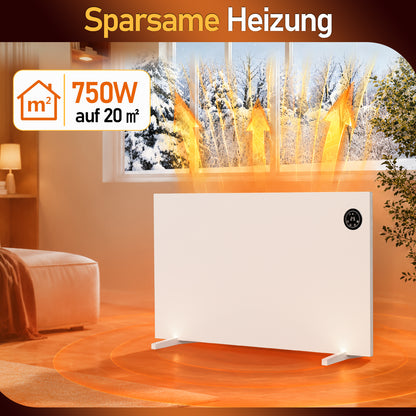 Hengda Infrarotheizung, Doppelte Überhitzungssicherung, mit Touchscreen und Fernbedienung