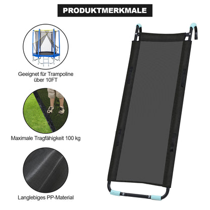 Hengda Trampolin Rutsche 150 cm für Gartentrampolin, universelles Kindertrampolin Zubehör, belastbar bis 100 kg, passend für 10FT Trampoline und größer