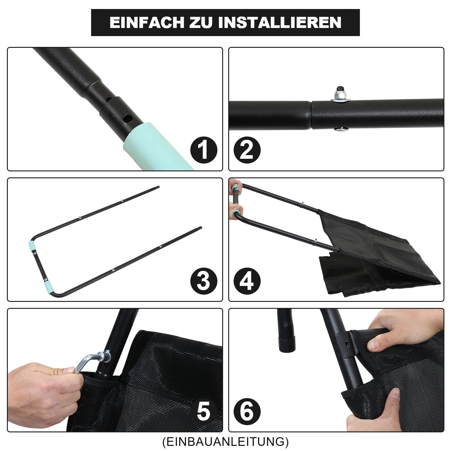 Hengda Trampolin Rutsche 150 cm für Gartentrampolin, universelles Kindertrampolin Zubehör, belastbar bis 100 kg, passend für 10FT Trampoline und größer