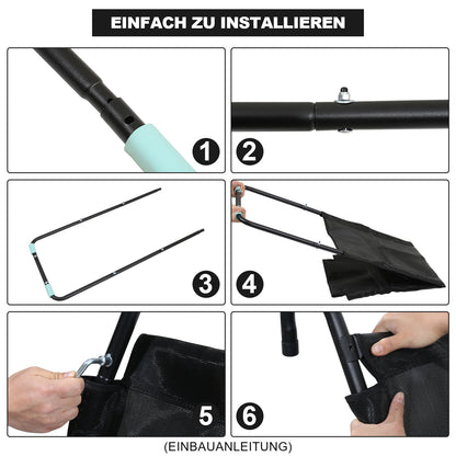 Hengda Trampolin Rutsche 150 cm für Gartentrampolin, universelles Kindertrampolin Zubehör, belastbar bis 100 kg, passend für 10FT Trampoline und größer